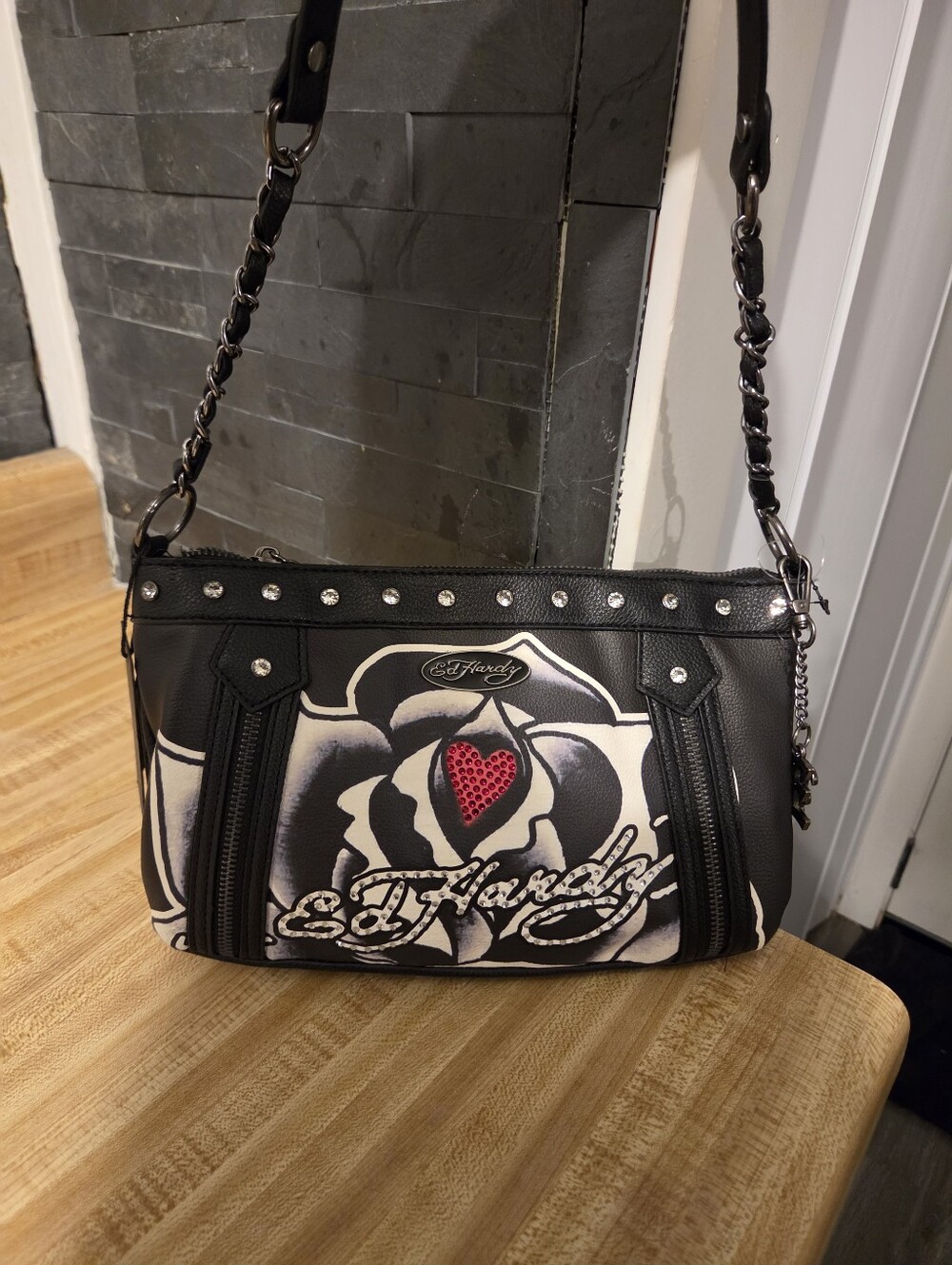Ed Hardy NWT Bling Shoulder Bag